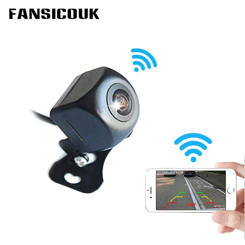 

FANSICOUK Mini WiFi Car Camera 1080P Waterproof 120 Wide Angle Rear View Vehicle Reverse Camera Night Vision Parking Dash Cam