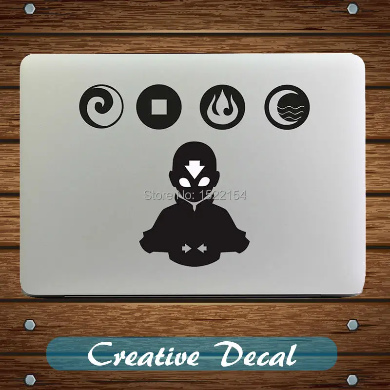 The Last Airbender Avatar Notebook Decal Sticker for MacBook Pro 13 Air 11 Retina Lenovo Mac Computer HP Acer 15.6 Laptop skin