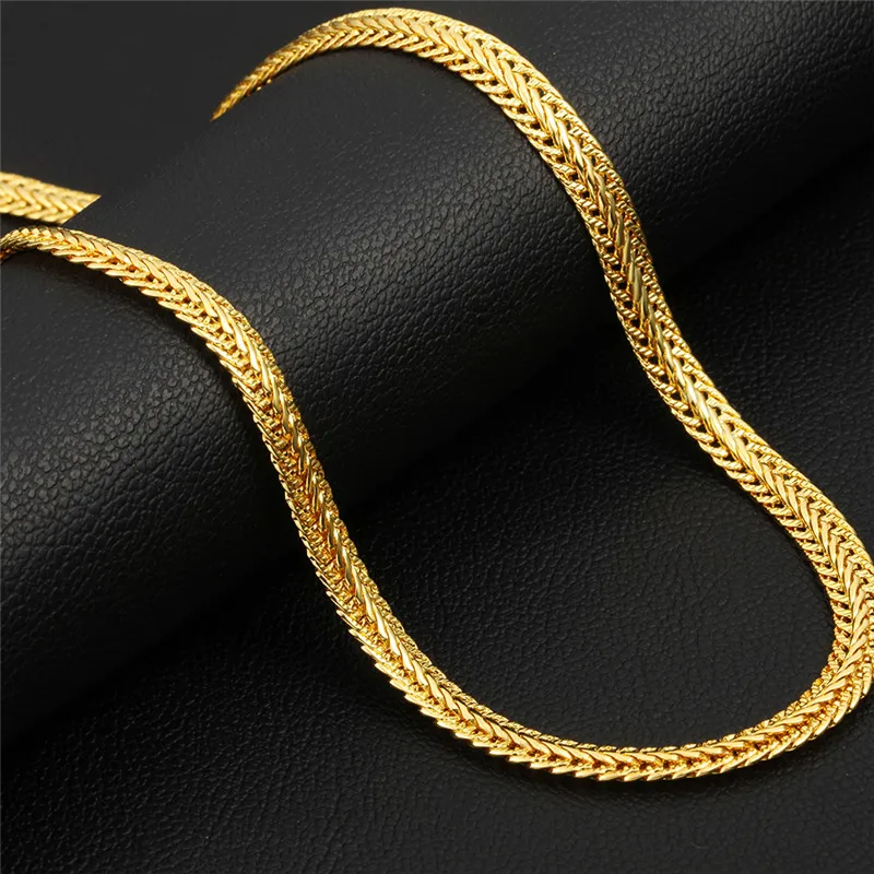 NAKELULU brand Long Necklace Trendy Gold colour 6MM 55cm/81cm Unique
