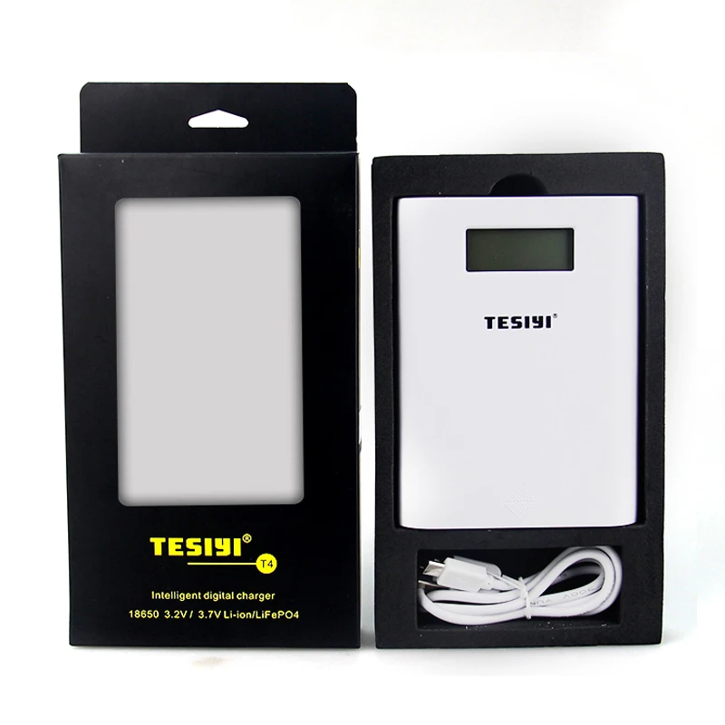 tesiyi T4 Зарядное устройство 18650 батарея Зарядное устройство power bank tesiyi T4 Смарт Цифровое зарядное устройство извилистый е сигалреты 18650 батарея Зарядное устройство