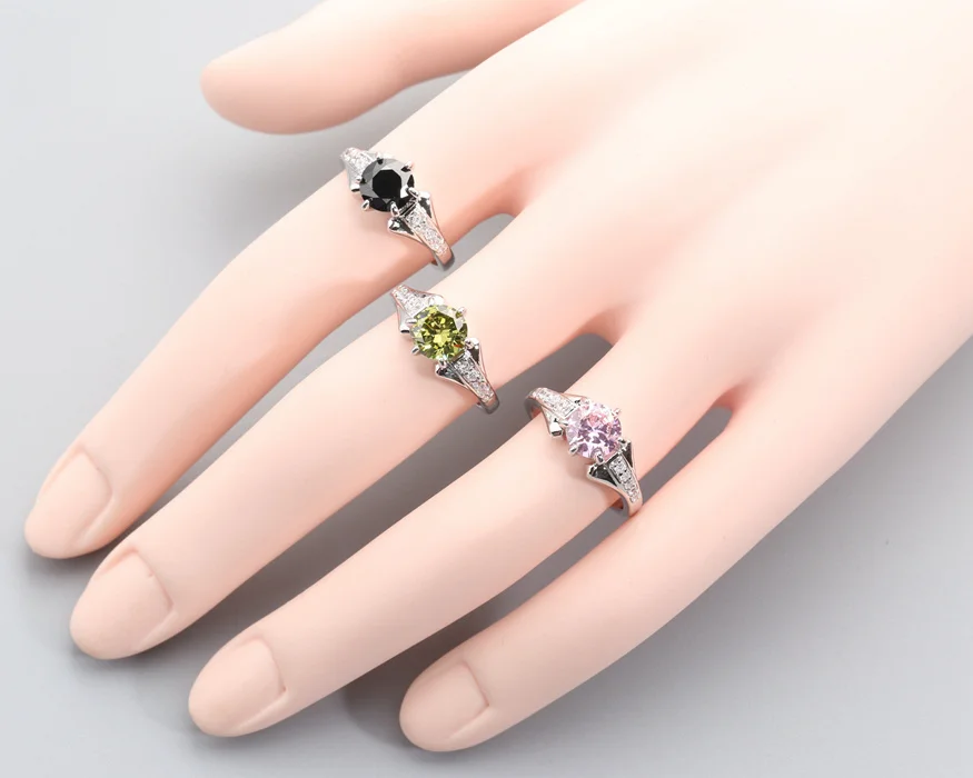 United Black Stone 7*7 мм полудрагоценный камень серебро крутое женское кольцо Q1905|silver prom