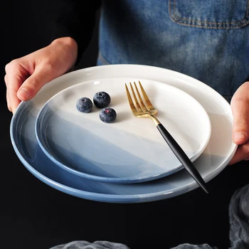 

Fashion Ceramic Dinner Plate noodle steak Dinner Dishes Pasta Steak Dessert Plates Fine Bone China coffee cup Kitchenware