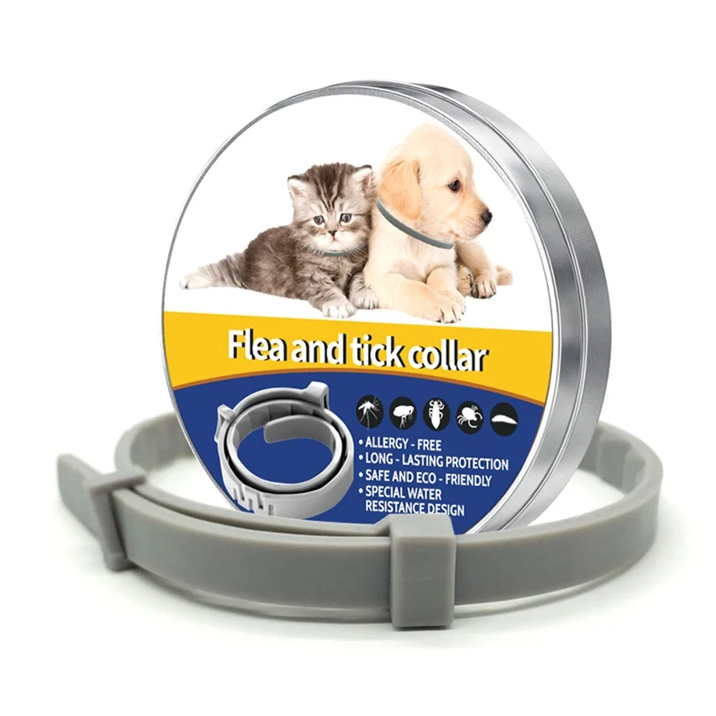 Solid Dog Cat Anti flea Collar for Spring Outdoor Travel Anti Flea Ticks Mosquitoes Collar Puppy