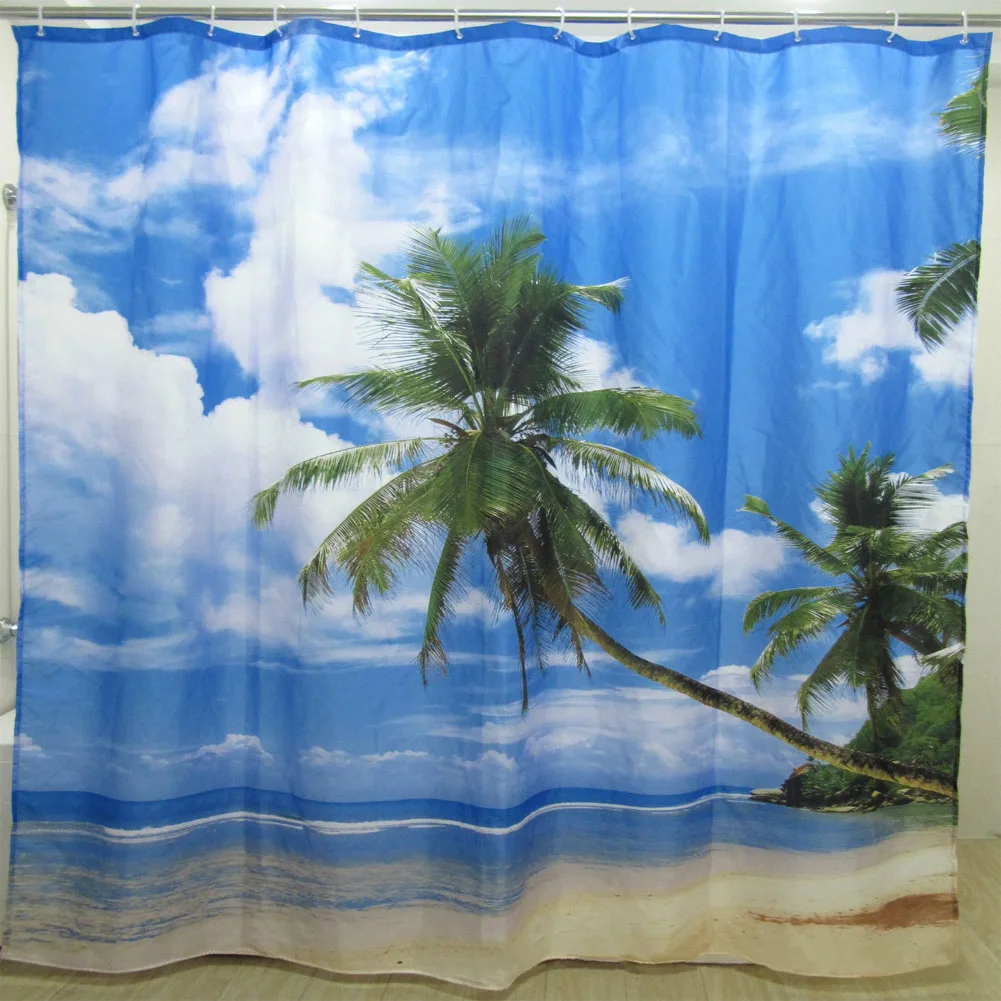 Plage rideau de douche promotion achetez des plage rideau de ...