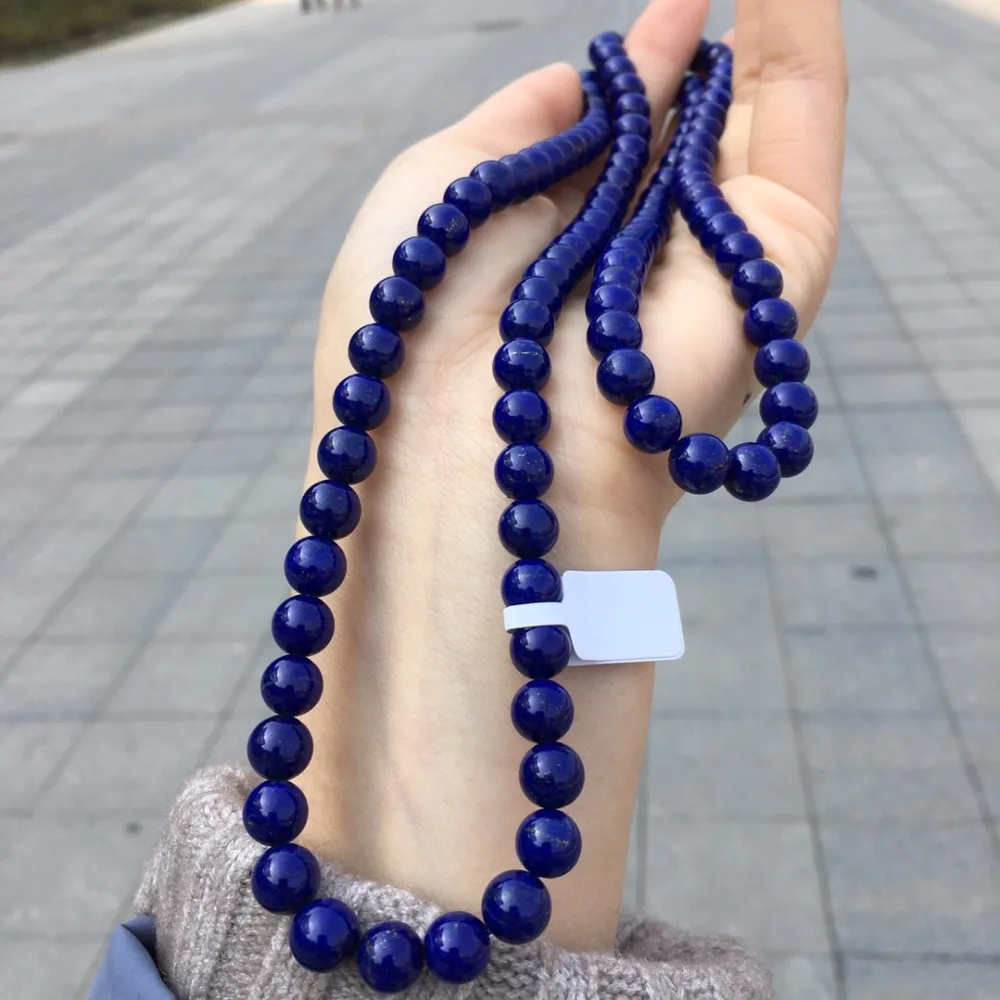 Fine Jewelry Ntural Синий Ляпис Драгоценный Камень Браслеты для женщин 90,8 грамм 8,2 мм 108 шт прекрасно женский браслет голограмма