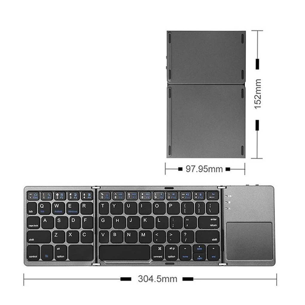 Горячая мини Bluetooth USB клавиатура с возможностью зарядки тачпад Беспроводная складная тонкая клавиатура для компьютеров планшетов ноутбуков