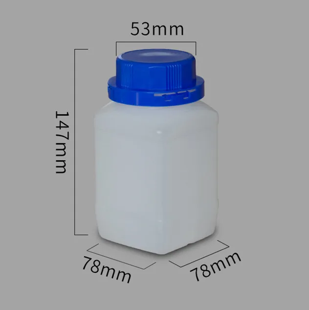 Пустая пластиковая бутылка с крышкой 250 мл, 500 мл, 1000 мл контейнер с широким горлышком для жидкости, порошка, Lition пищевой - Color: 500ML Translucent