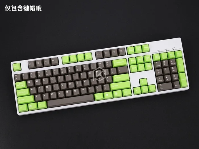 Taihao abs двойные брелки для diy игровой механической клавиатуры цвета океана темно-синий белый желтый красный оранжевый фиолетовый розовый - Цвет: keycaps b l green