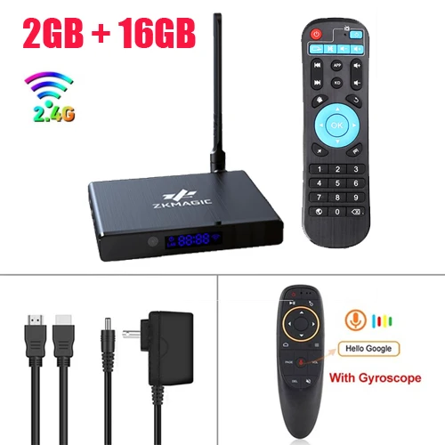 Smart Android tv Box Z1W 2 Гб 16 Гб Amlogic S905W четырехъядерный 2,4 ГГц WiFi 4K медиа-проигрыватель Google tv Box Android 8,1 PK X96 mini - Цвет: 2GB 16GB G10 Gyro