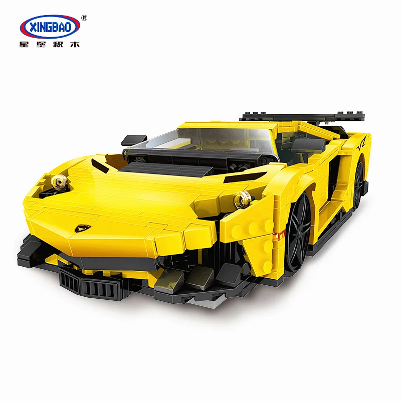 

XingBao 03008 924Pcs Creative Technic Car Series The Yellow Flash Racing Car Set Building Blocks MOC Bricks Compatible Legoings
