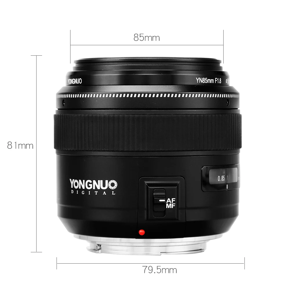 YONGNUO YN85mm f1.8 AF/MF Стандартный Средний телеобъектив с фиксированным фокусным расстоянием Объективы для камер Canon EF Mount EOS camera s