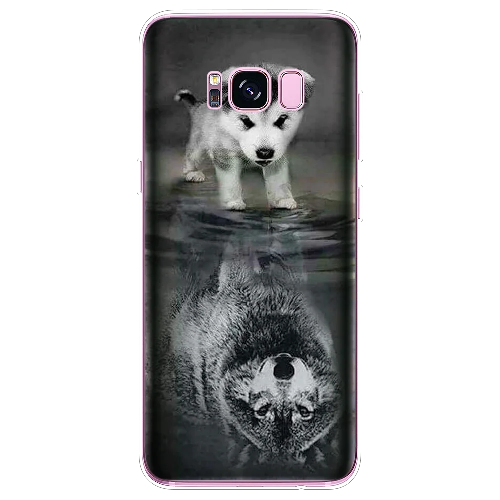 Cat Чехол с волком для samsung Galaxy A70 A50 A20e A10 A30 A40 S10e S3 S4 S5 мини S6 S7 край S8 S9 S10 плюс i9060 G360