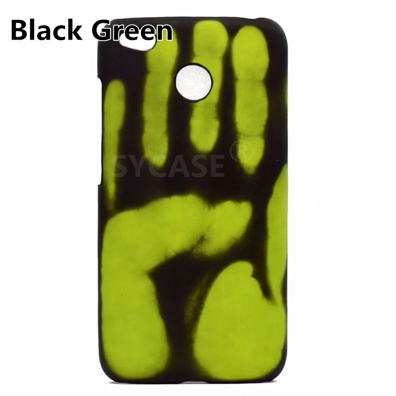 Black green SY чехол Чехол для Redmi 4x термочувствительный цвет для Xiao mi 8 чехол mi 8 Матовый ПК термосенсор половина упаковка крышка - Цвет: Black green