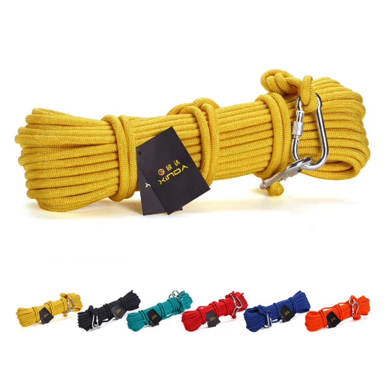

P108- 10mm Outdoor mountaineering rock climbing wire core rope escape lifeline fireproof firefighting descending fire rope