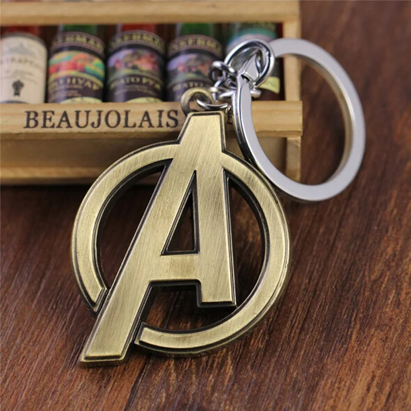 Marvel Super Heroes The Avengers Logo Style Metal Pendant Keychains