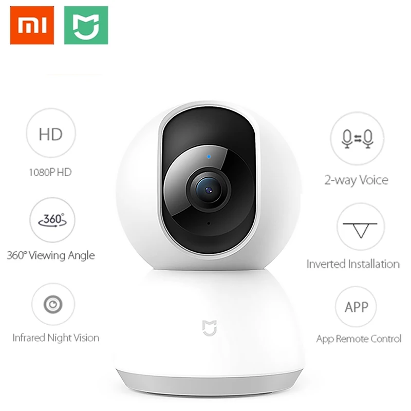 Xiaomi Mijia умная мини-камера 360 градусов 1080 P HD ночного видения Вращающаяся головка