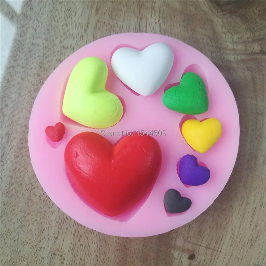 Love heart Silicone Moulds Sugar Mold Rubber Molds Cake Decorating Tools Food Grade For Decoration | Дом и сад
