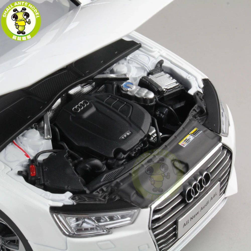 1/18 Audi A4 A4L литая под давлением металлическая модель автомобиля игрушка для мальчиков и девочек детская коллекция подарков Белый