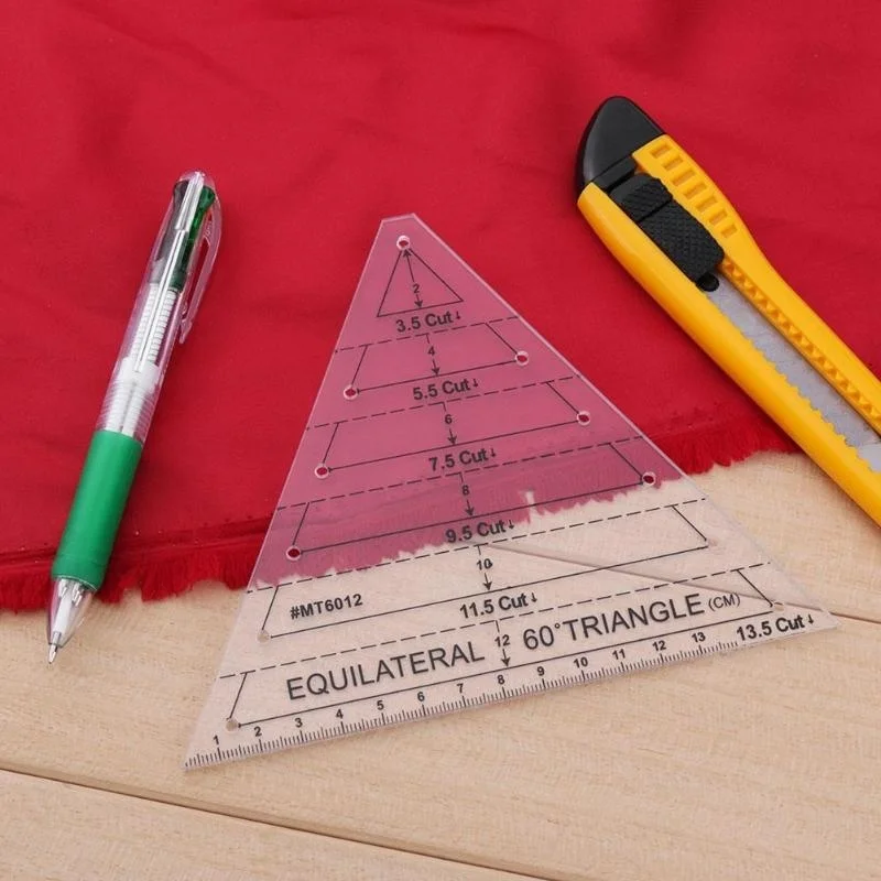 

4Pcs/Set Patchwork Quilting Template Ruler Kit Stencil Diamond Grade Ruler J2Y