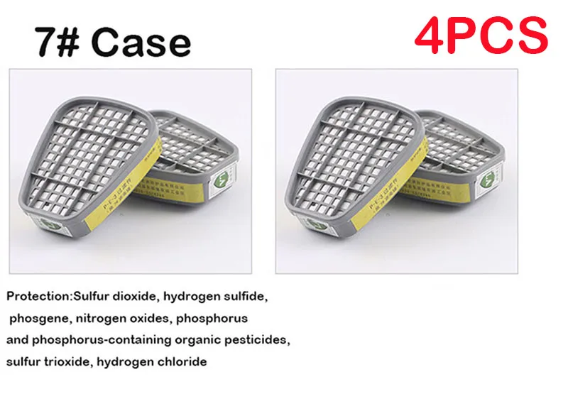 7 в 1, противогаз, 6800, Полнолицевая маска, распылитель, респиратор для 6001, противогаз, респиратор, поддержка - Цвет: No.7 case 4pcs