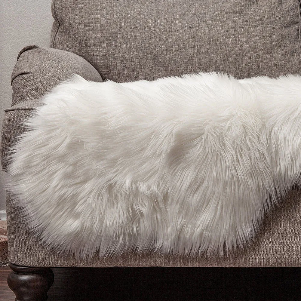 75*120 см Искусственный мех Искусственная овчина белый диван кресло ковер эркер спальня гостиная искусственная шерсть Теплый мохнатый ковер