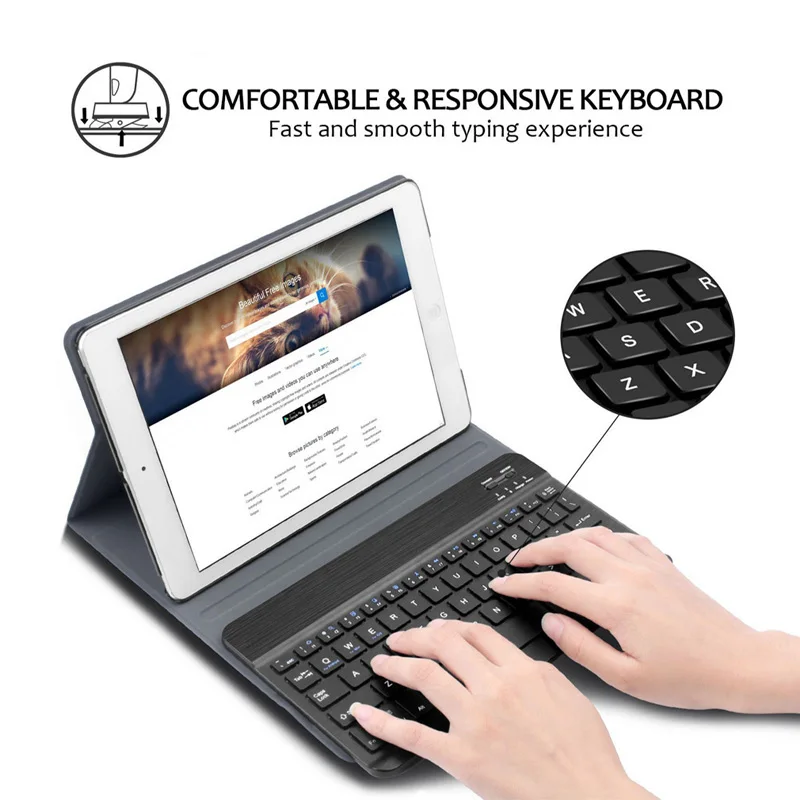 Беспроводной Bluetooth клавиатура чехол Обложка для iPad Mini 1 2 3 4 5 Air 2017 2018 нового 9 7 Pro 10