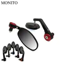 22mm Motorcycle Rear View Handle Bar End Mirrors Rearview Side Mirrors For Honda MSX 125 CB650R CB125R XADV X ADV 750 X11 ST1300