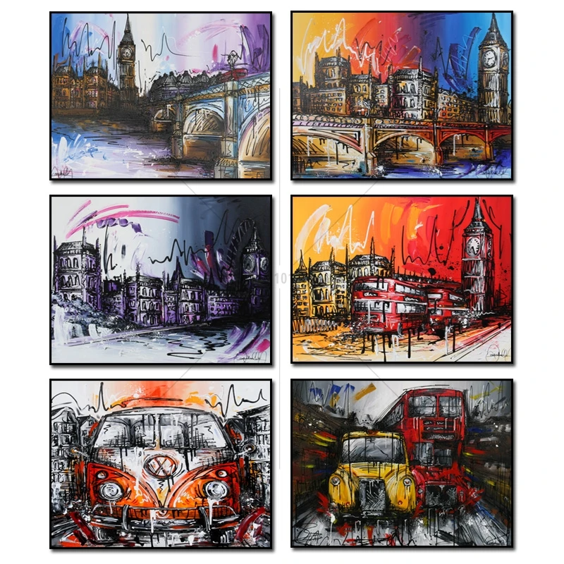 

5D DIY Diamond Painting Cross Stitch Landscape London Volkswagen Diamond Embroidery Diamond Mosaic Home Decor Needlework