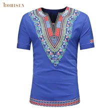 Best Price BOHISEN African Men Clothes Dashiki African Traditional Print Blue Slim Formal Dress Short Sleeve Male Clothing Best Price BOHISEN African Men Clothes Dashiki African Traditional Print Blue Slim Formal Dress Short Sleeve Male Clothing