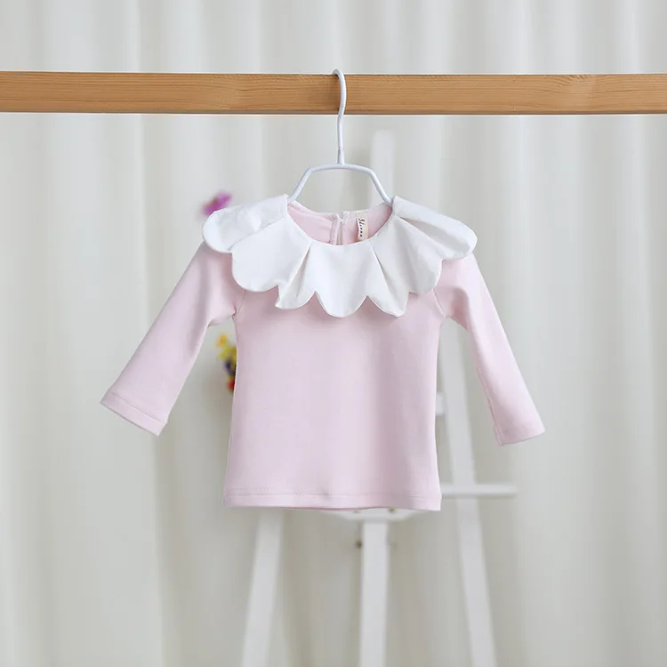 Buy Spring Baby Toddler Girl Cotton Turn down Collar