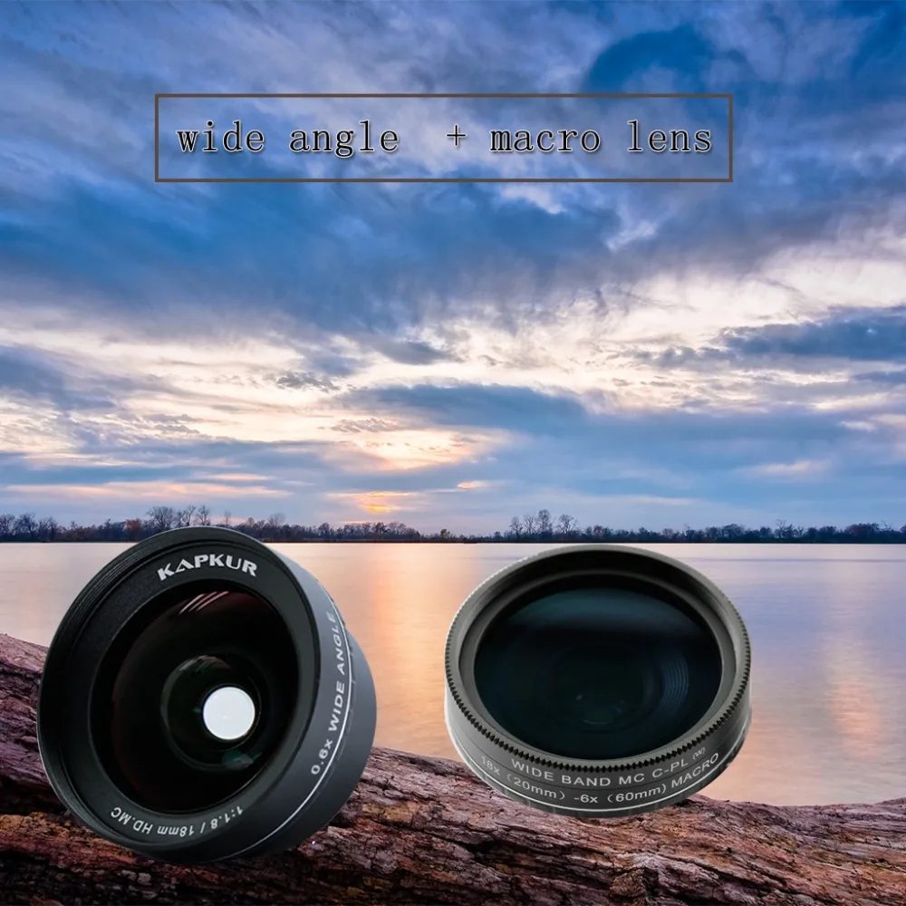 

Kaopkur phone lens , 4k wide angle + macro lens for Huawei smartphone with customized phone case