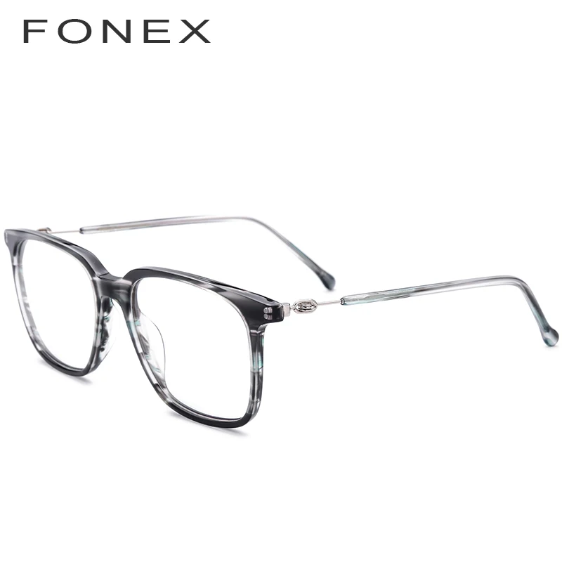 Ацетатная оправа для очков, мужские очки по рецепту, женские большие квадратные очки для близорукости, оптическая оправа, Безвинтовые очки 5203
