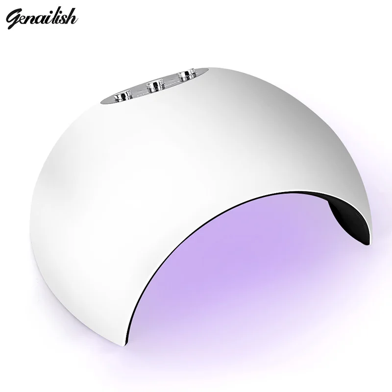 Genailish 24W LED UV white lamp nail dryer automatic sensor Double light Manicure Gel Polish Nail Art Tools SUN8X-004 | Красота и