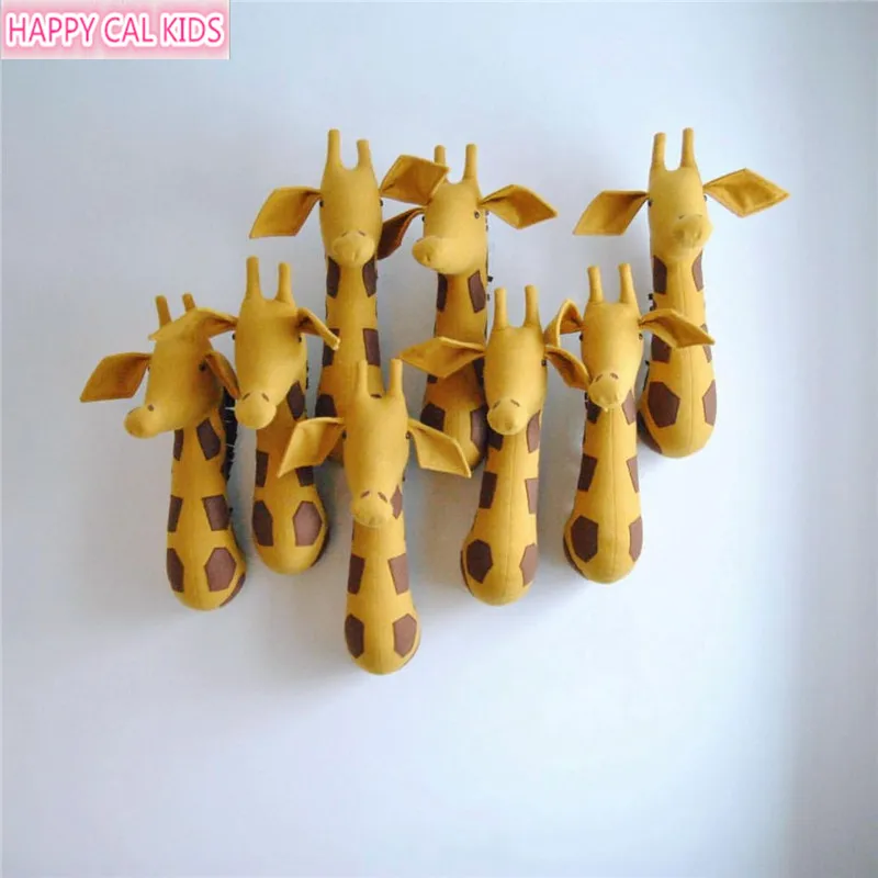 

3D Animals Head Children Bedroom Wall Hangings Decor Wall Mounted Stuffed Toys Artwork Baby Christmas Gifts