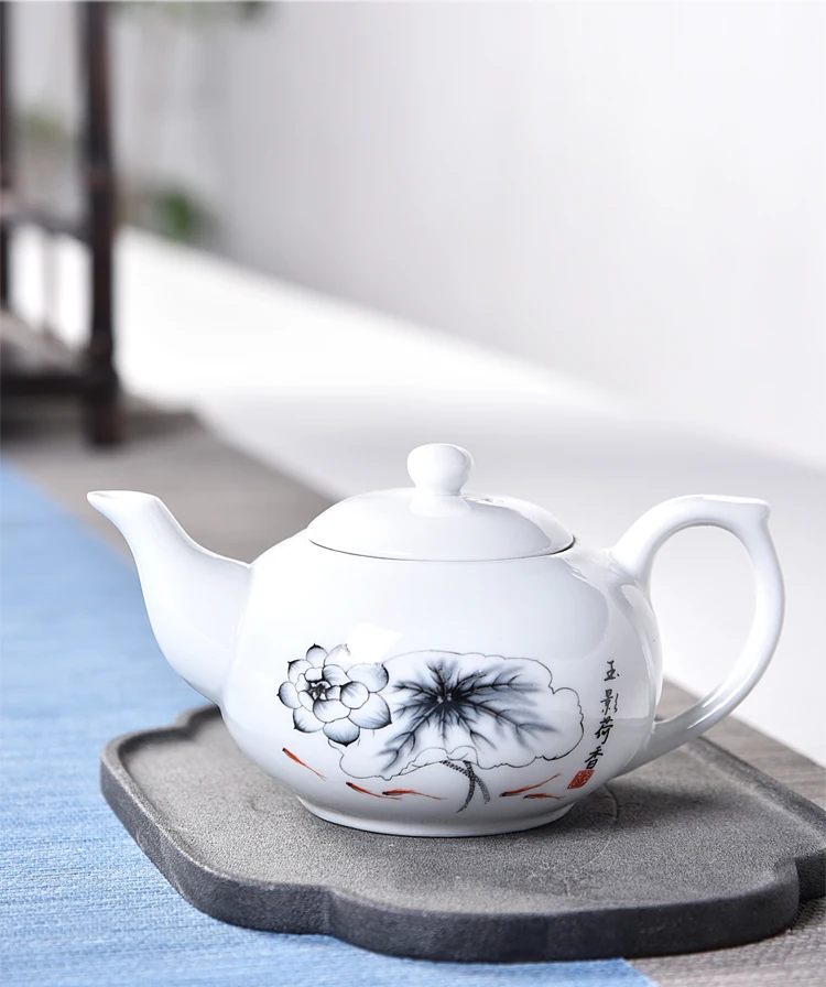 Чайный кунг-фу Онлайн цветок цвет дополнительно керамика чайный набор кунг-фу чай есть керамика чайник костяного фарфора небольшой чайник