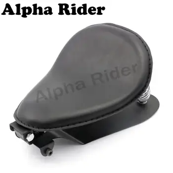 

BLACK LEATHER PLAIN SOLO SLIM SEAT W/ MOUNTING BRACKET SPRINGS BASEPLATE KIT FOR HARLEY SPORTSTER 48 XL 883 1200 04-06 2010-2015