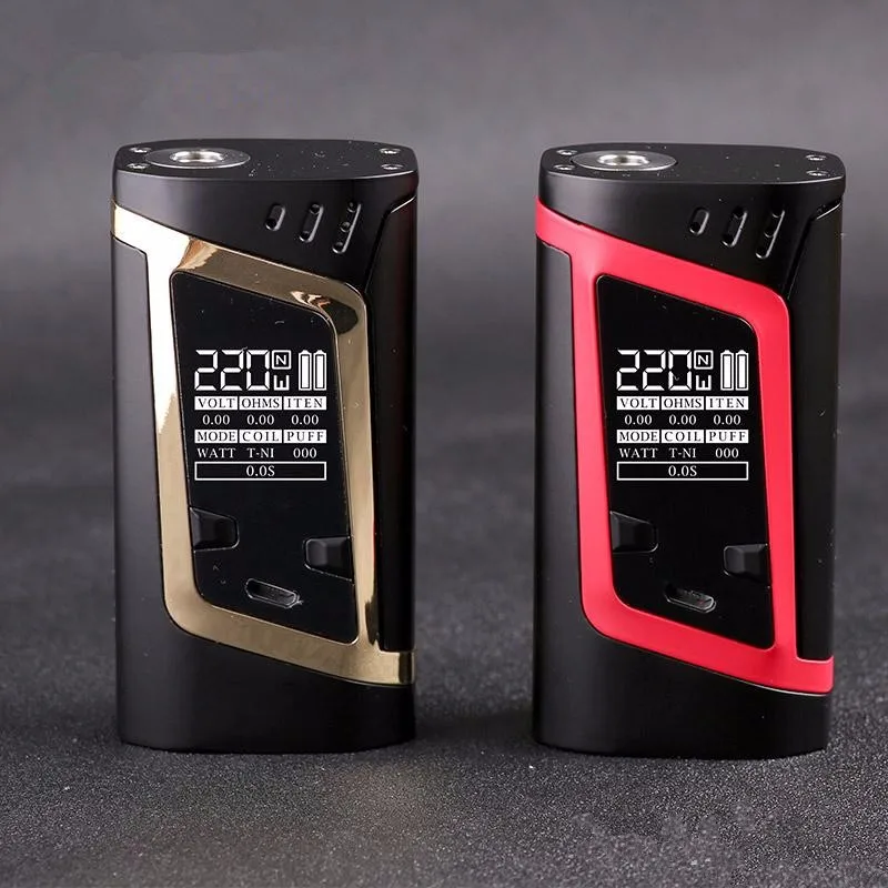   100% Original SMOK Alien 220W box mod dual 18650 battery electronic cigarette box mod vapor 