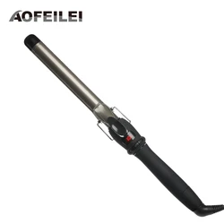 Ferramentas De Estilo De Controle De Temperatura Digital, Cerâmica Giratória Do Cabelo Curling Iron, Rolo De Modelador De Cabelo, Curling Wand, Plug UE, Ferramentas De Ferro Liso
