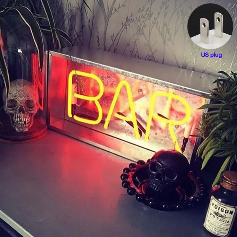 

Desktop Neon Lamp Lounge Welcome Bar Hello Kisses yellow/pink light Indoor club bedroom wedding decor Neon Lights US Plug lamp
