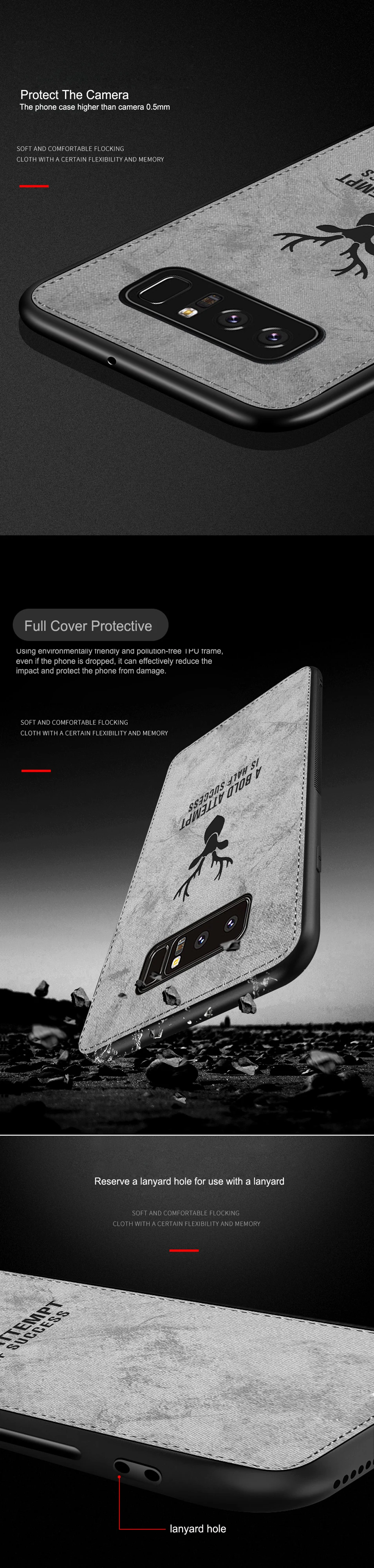 For Samsung Galaxy J4 J6 Plus DEER Patterned Cloth Cover for Samsung J8 J6 J4 J2 2018 J3 J5 J7 Pro 2017 Prime Case Soft Cover  (9)