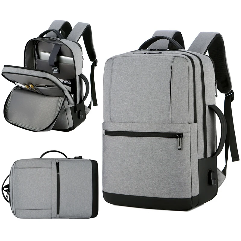 Деловой рюкзак мужские рюкзаки мужской ноутбук 15,6 дюймов сумки для ноутбука большой водонепроницаемый usb зарядка путешествия рюкзак мужской рюкзак