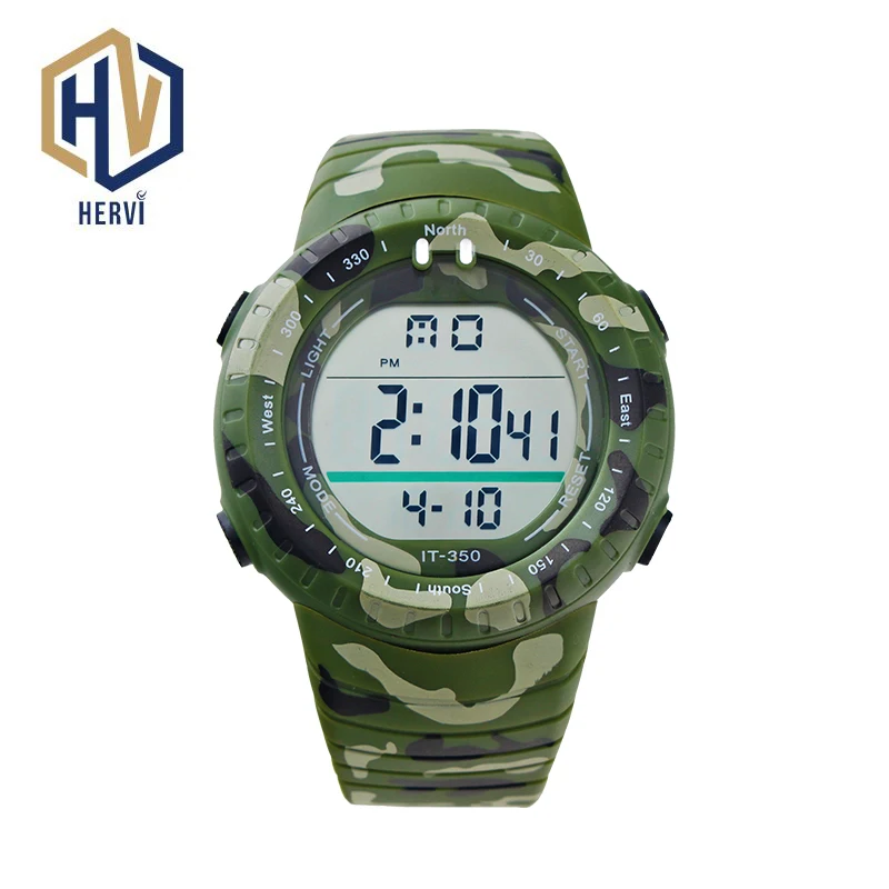 

Dropshipping 2018 Fashion Outdoor Sports Men Watch 50Bar Water Resistant Military Alarm Clock Automatic Digital Watches H350-A