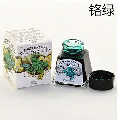 Winsor Newton Красочные Чернила краски 14 мл для Dip Ручка - Цвет: Viridian