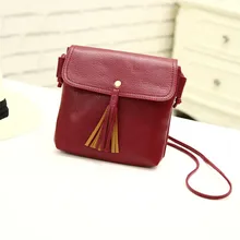 Bolso de la borla de las mujeres bolsos de Cuero Mujeres del diseñador de moda de lujo famoso Bolso de Cruz alta calidad 2016 Bolsa de Mensajero Del Hombro Del Cuerpo
