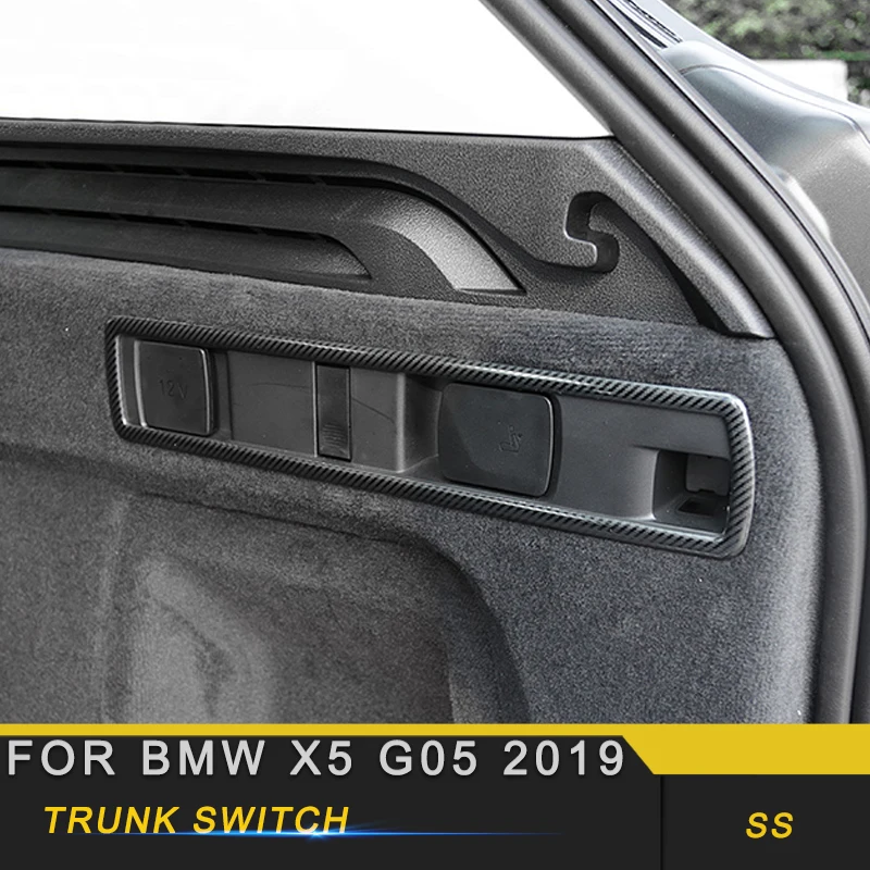 

For BMW X5 G05 2019 Car Styling Rear Door Trunk Switch Button Panel Cover Trim Frame Sticker Interior Accessories