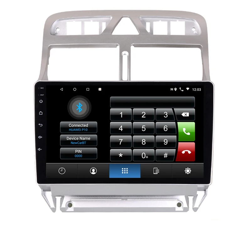 Best 9" 4G RAM 2.5D IPS 8 CORE Android 9.1 Car DVD Multimedia Player GPS for Peugeot 307 2006-2010 2011 2013 audio radio navigation 3