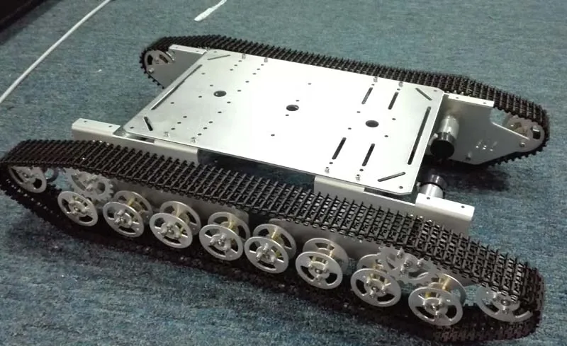 RC Metal Tank Chassis 4wd Robot Crawler Tracked Caterpillar Track Chain Car Vehicle Mobile Platform Tractor Toy