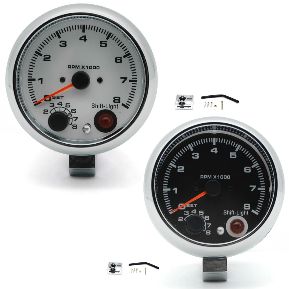 3.75" 95mm Electrical 7 Led Colors Tachometer RPM Gauge With Internal
