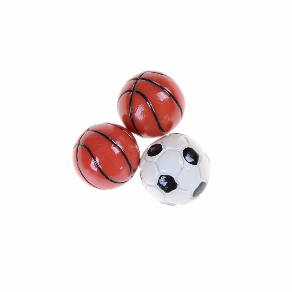 

1pcs Dollhouse Miniature Sports Balls Soccer Football and Basketball Decor High quality doll accessories Inexpensive