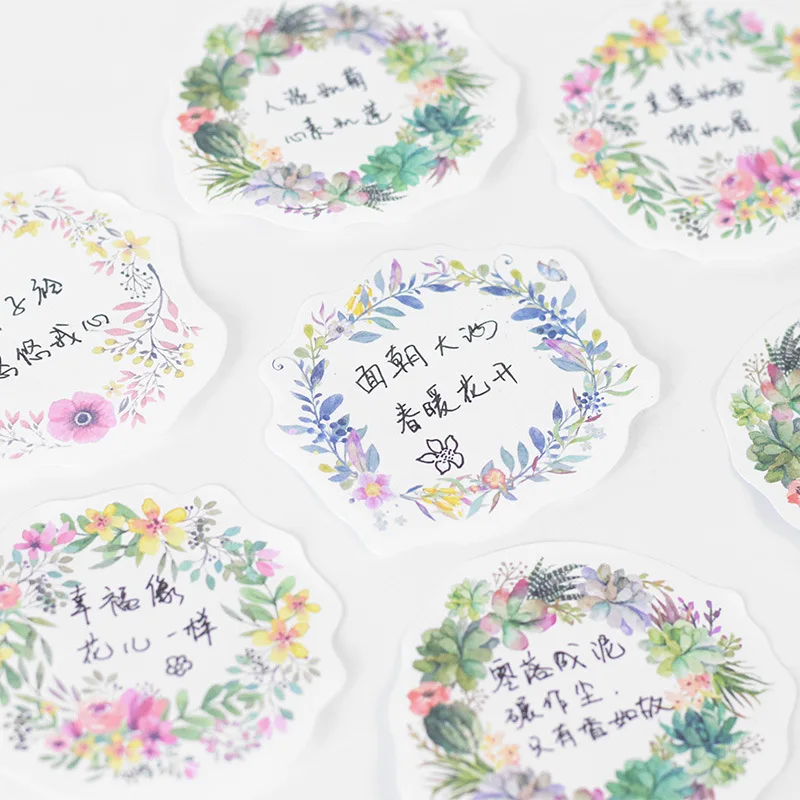 

Fashion Beautiful Garland Self-Adhesive Memo Pad Sticky Notes Bookmark School Office Supply